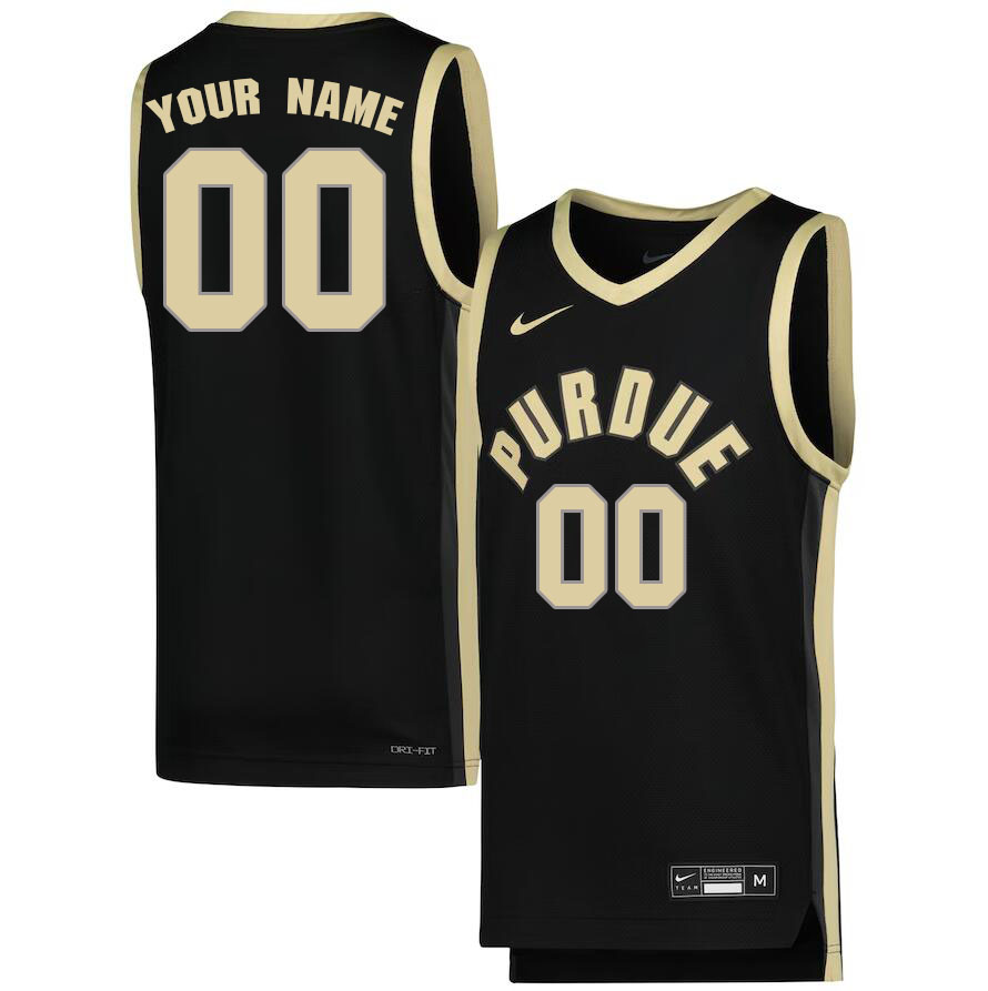 Custom Purdue Boilermakers Name And Number College Basketball Jerseys Stitched-Black